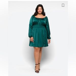 Kaileigh Teal Long Sleeve Dress